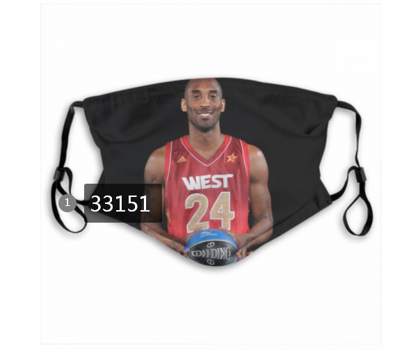 2021 NBA Los Angeles Lakers #24 kobe bryant 33151 Dust mask with filter->nba dust mask->Sports Accessory